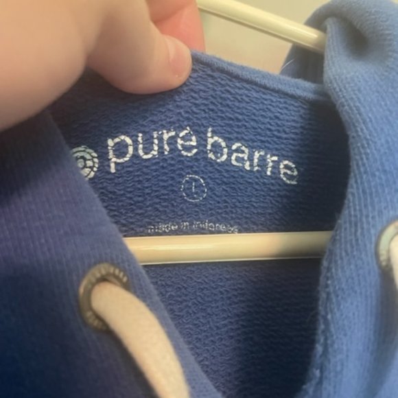 Pure Barre blue and red "classic" style hoodie. Size L. - Picture 6 of 7